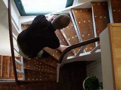 Laminat Treppe Winkelschablone BHK Laminat auf Treppen verlegen, ausmessen mit Winkelschablone, Foto: BHK Holz- und Kunststoff KG H. Kottmann