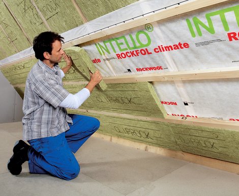 Untersparrendaemmung Rockwool Untersparrendämmung, Dämmung, Dach, Foto: Alekss/fotolia.com