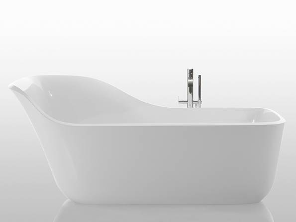 Badewanne, Material, Ceramilux,Polyesterharz und Mineralien. Foto: Antonio Lupi