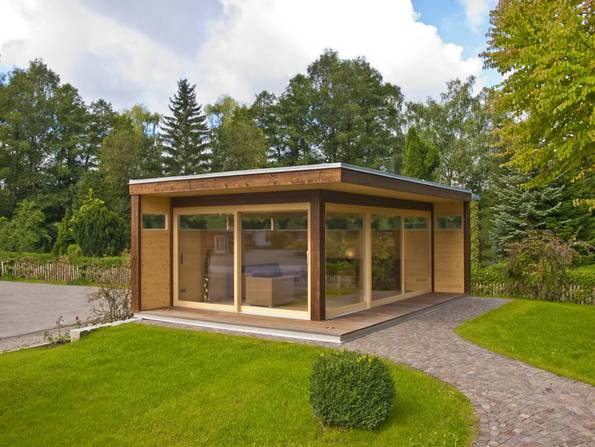 Gartenhaus, Nutzungsmöglichkeiten, Foto: Blockhausbau Hummel