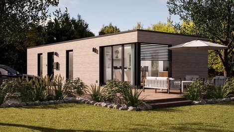 mobiles Haus, Modulhaus mit Terrasse, Foto: Onoxo Home