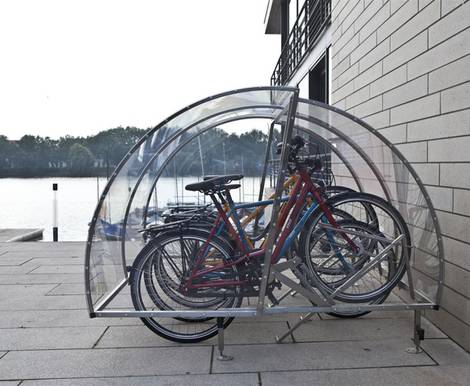 Fahrradgarage Cervotec Fahrradgarage, Kinderwagen, Flügelöffnung, Foto: Cervotec KG