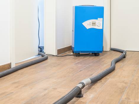Bautrocknung, Wohnung mit Estrichtrocknung, Foto: schulzfoto / adobe.stock.com
