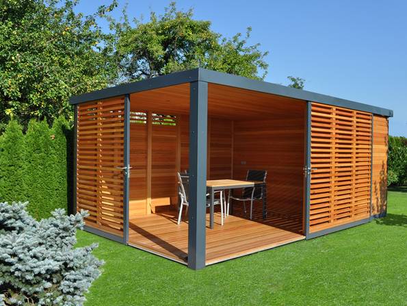 Gartenhaus, Sitzgruppe, Schuppen, Foto: cubiegardenhouse.com
