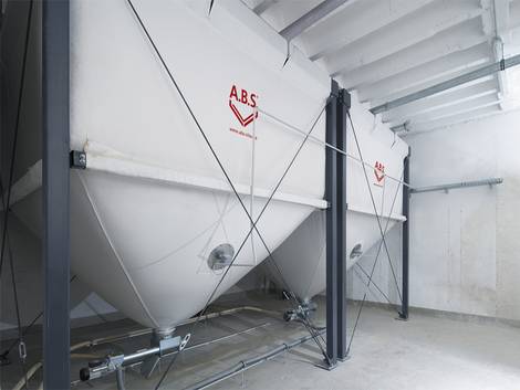 Pelletsilo, Holzpellets lagern, Foto: ABS Silo- und Förderanlagen GmbH