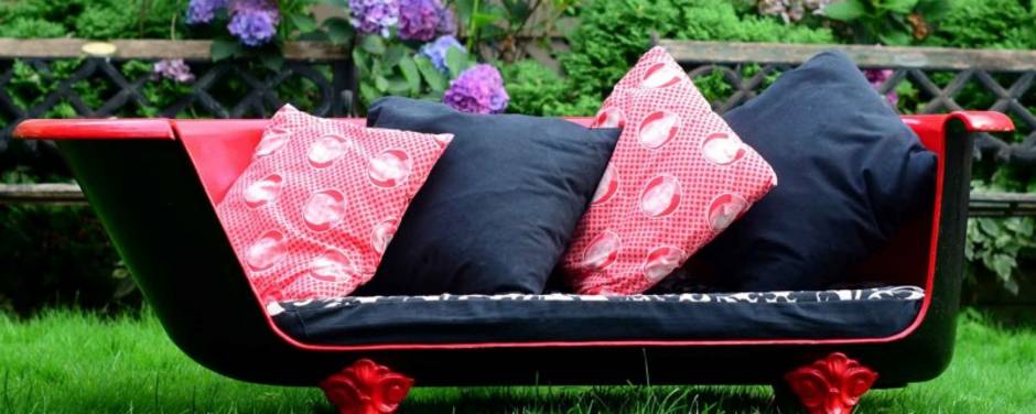 Recycling-Möbel, DIY, Badewannen-Sofa, Foto: greenmoxie.com