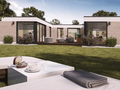 Modulhaus, Bungalow aus Hausmodulen, Foto: Onoxo Home
