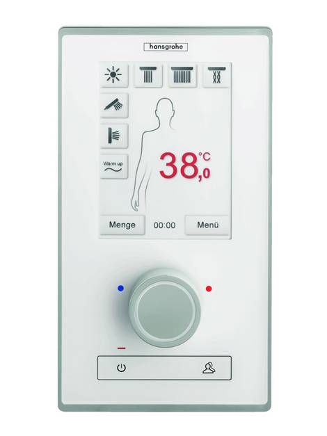 kleine Bäder, barrierefreie Dusche, elektronische Duschsteuerung, Foto: hansgrohe.de