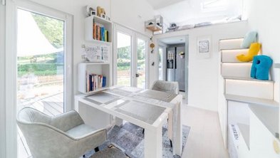 mobiles Haus, Innenaufnahme eines Tiny Houses, Foto: Tiny House Diekmann