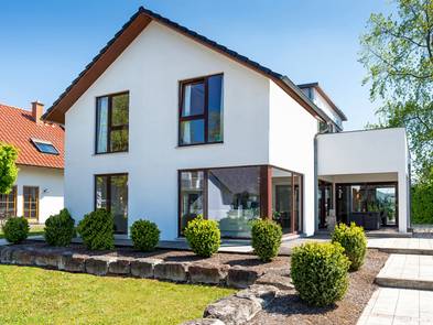 Fassadenkonstruktion, verputztes Einfamilienhaus, Foto: js-photo / fotolia.de
