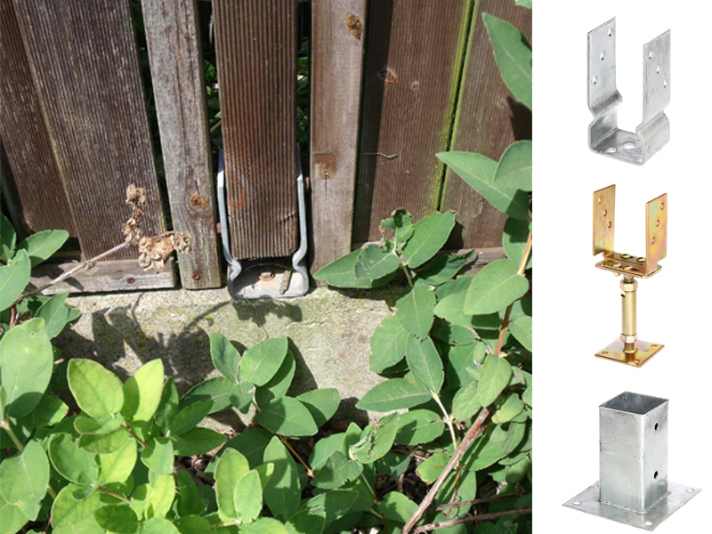 Zaunpfosten einbetonieren & richtig setzen - bauen.de