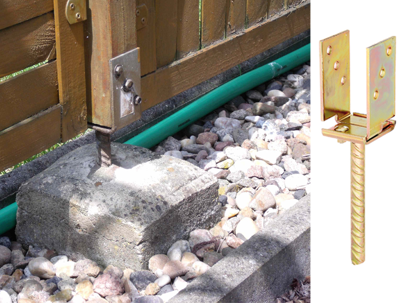 Zaunpfosten Einbetonieren Richtig Setzen Bauen De